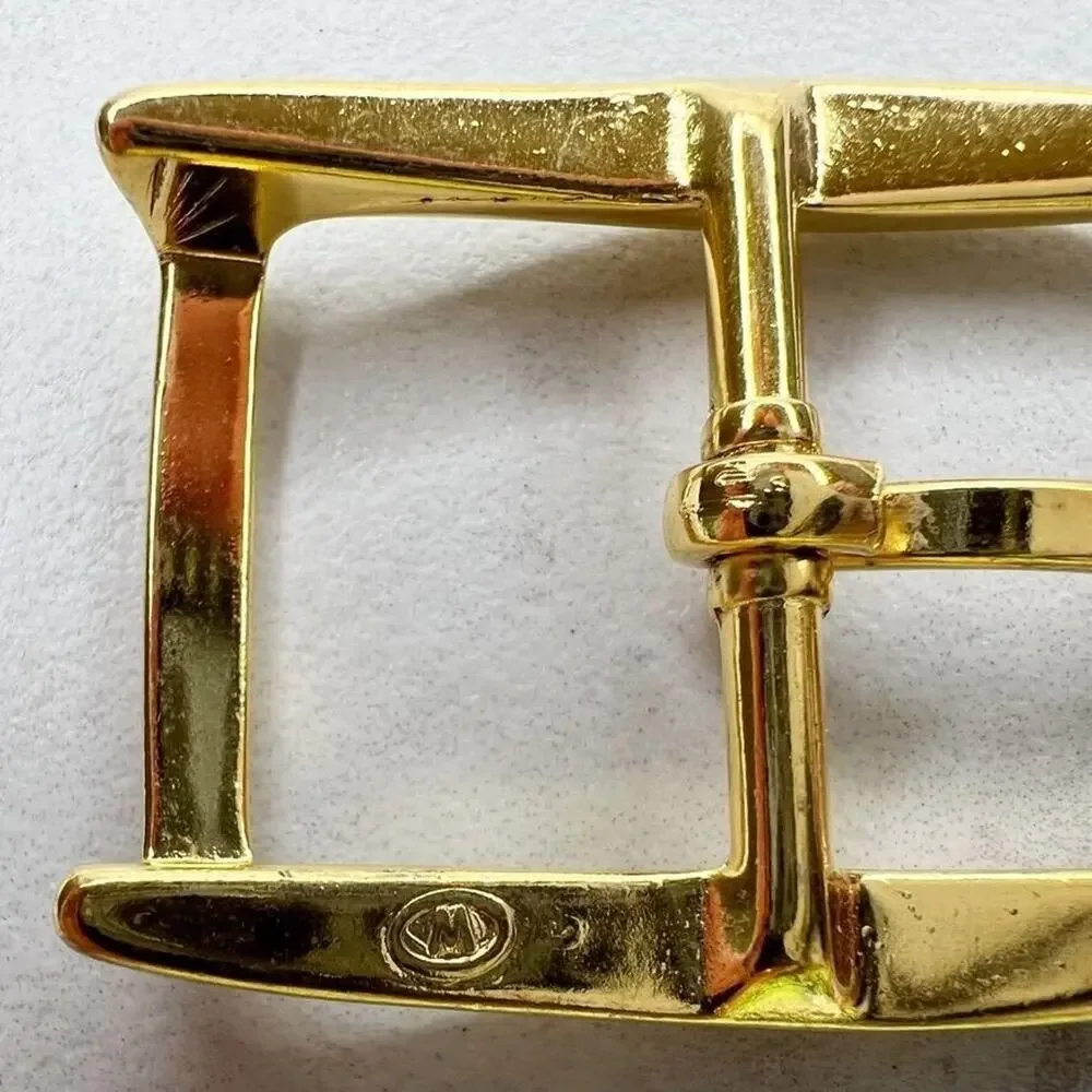 Vintage Gold Tone Simple Basic Belt Buckle for up to 1 Inch Belt